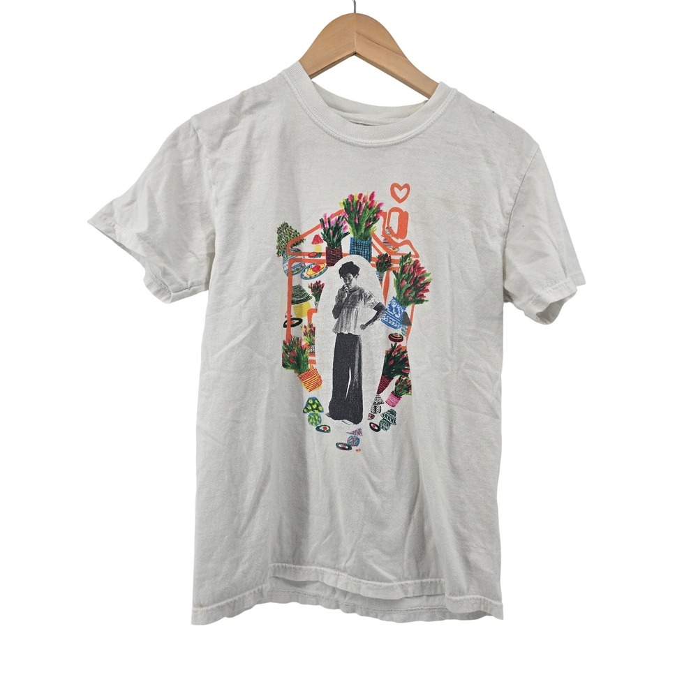 Harry Styles Graphic T-Shirt Unisex Small White Harrys House Floral 2022 Merch*